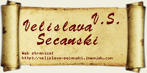 Velislava Sečanski vizit kartica